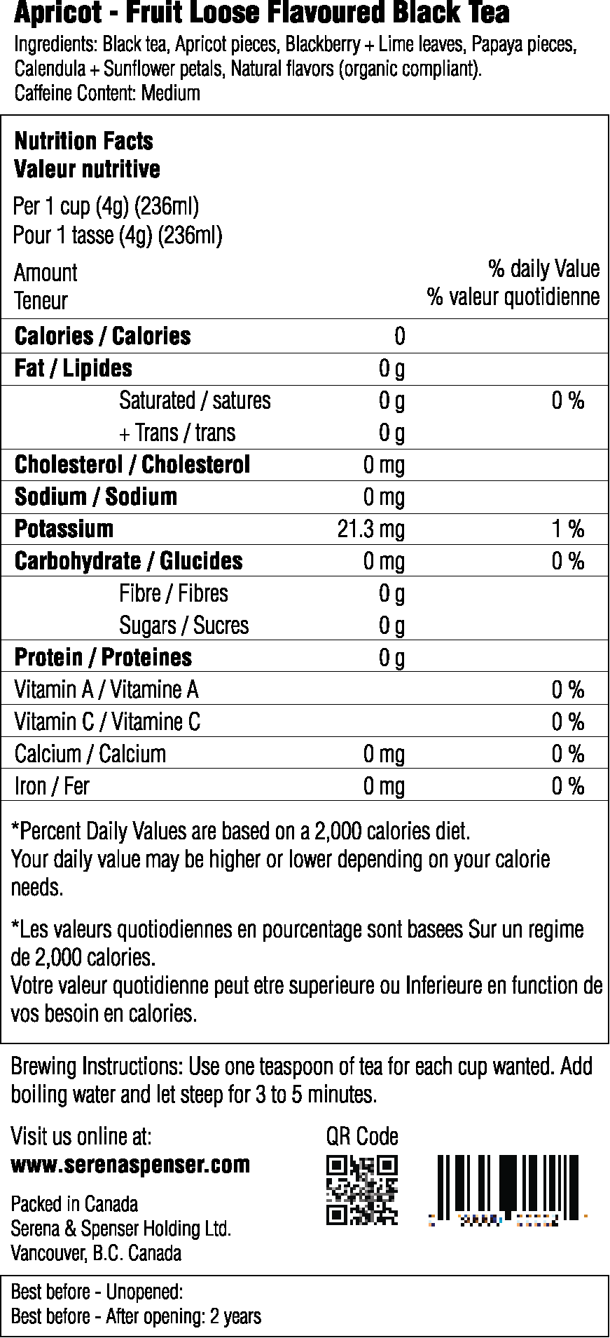 Apricot - Fruit Loose Flavoured Black Tea