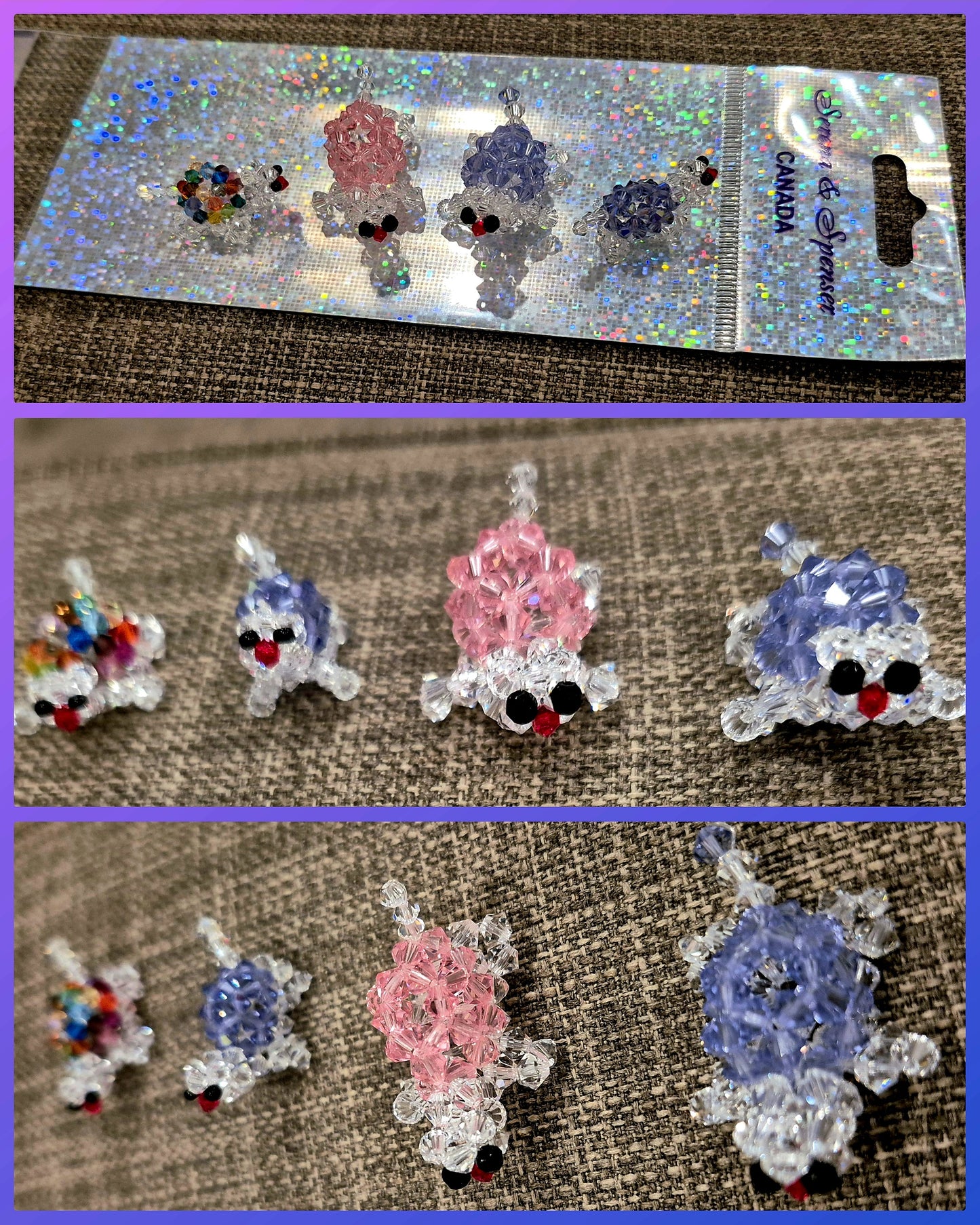 Crystal beans hand made product - Turtle family