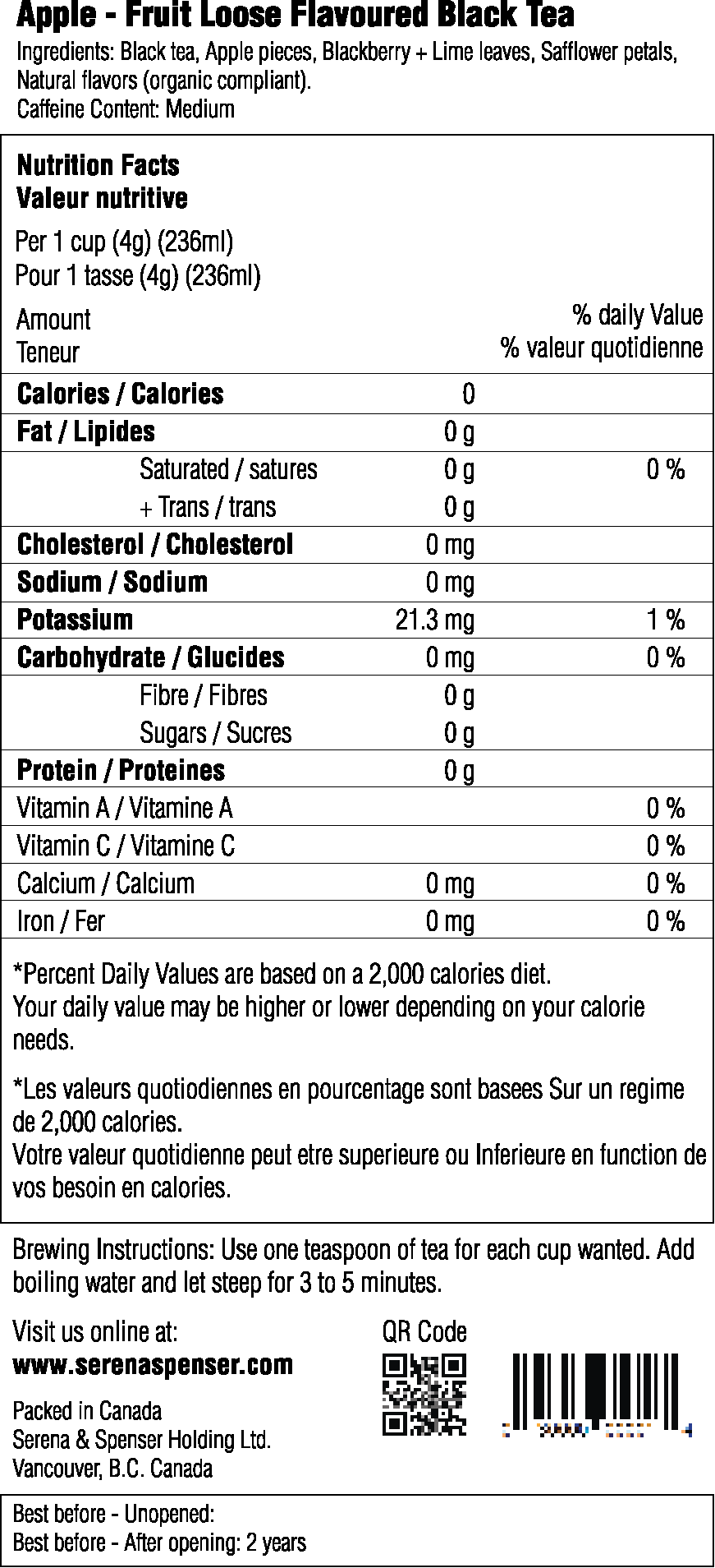 Apple - Fruit Loose Flavoured Black Tea