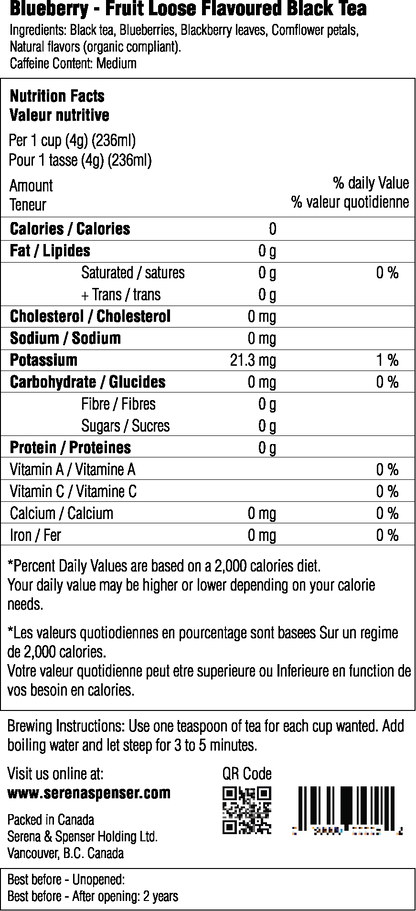 Blueberry - Fruit Loose Flavoured Black Tea