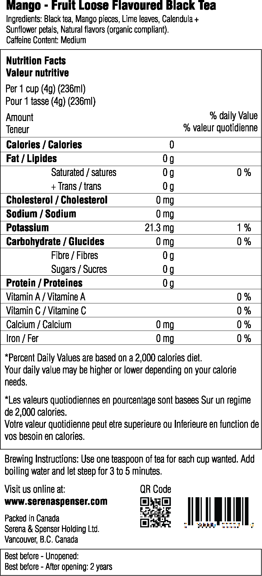 Mango - Fruit Loose Flavoured Black Tea