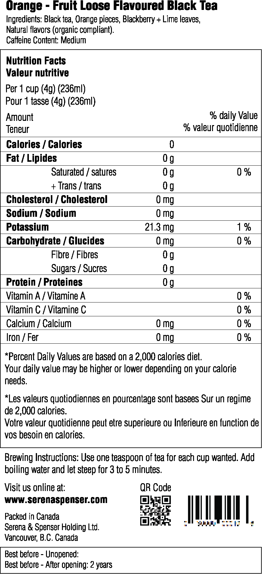 Orange - Fruit Loose Flavoured Black Tea