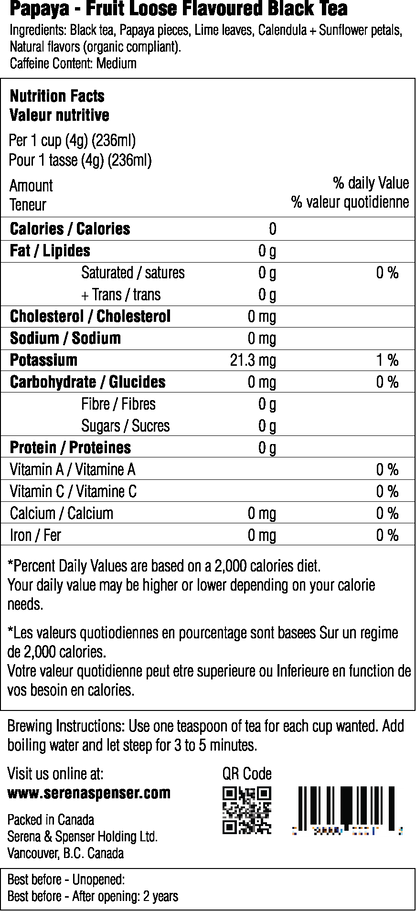 Papaya - Fruit Loose Flavoured Black Tea